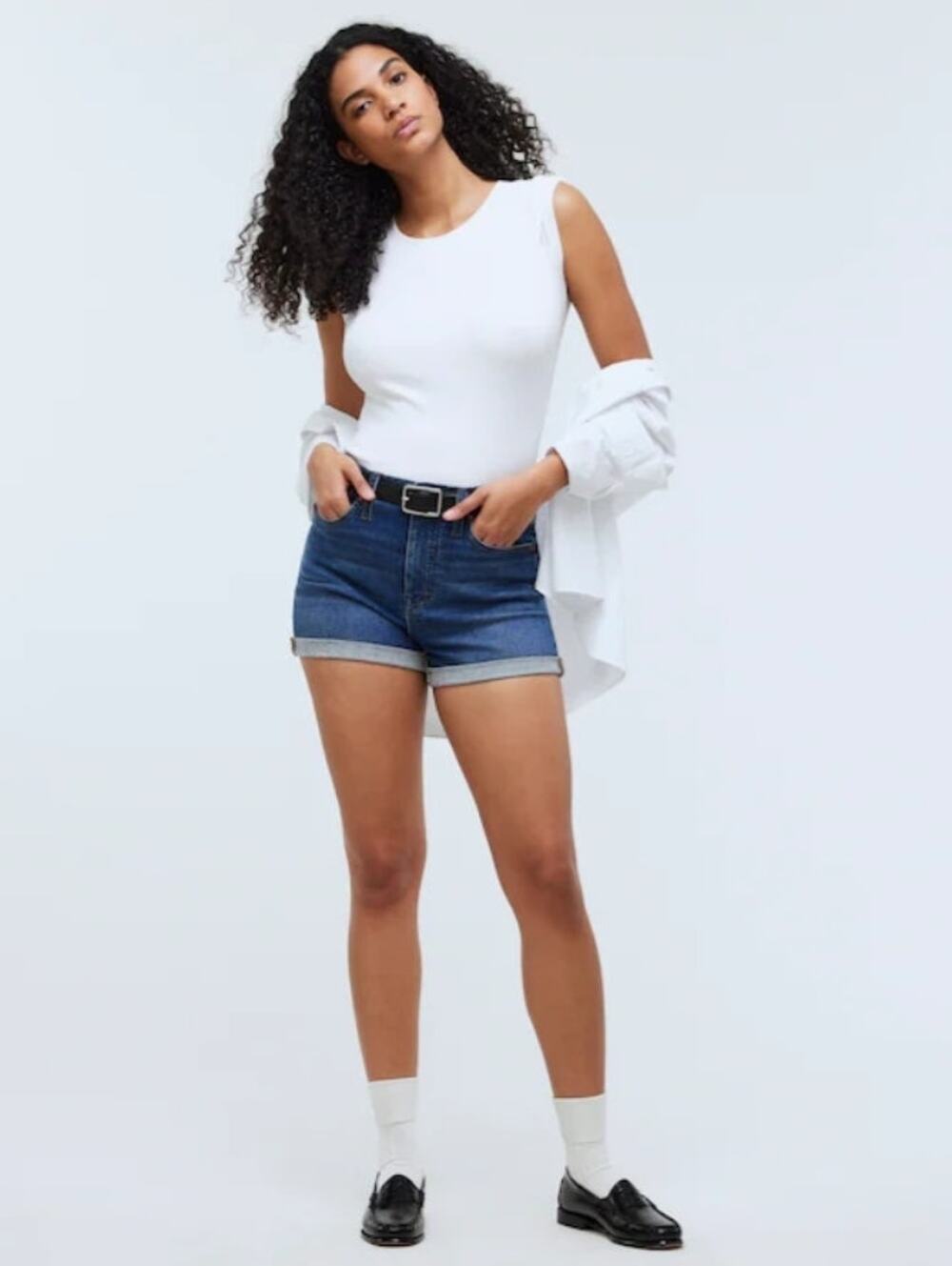 Madewell 10" High Rise Skinny Denim Shorts Size 36